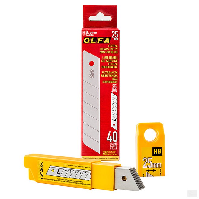 OLFA 1126904, 25mm Snap-Off Blades - 40/pk (HB/CP40)