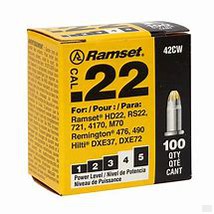 Ramset 0.22 Caliber Yellow Single Shot Powder Loads (100-Count) 00607 ...