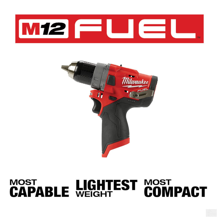 Milwaukee Tool M12 FUEL 12V Lithium-Ion Brushless Cordless 1/2-inch Drill Driver (Tool Only) 2503-20