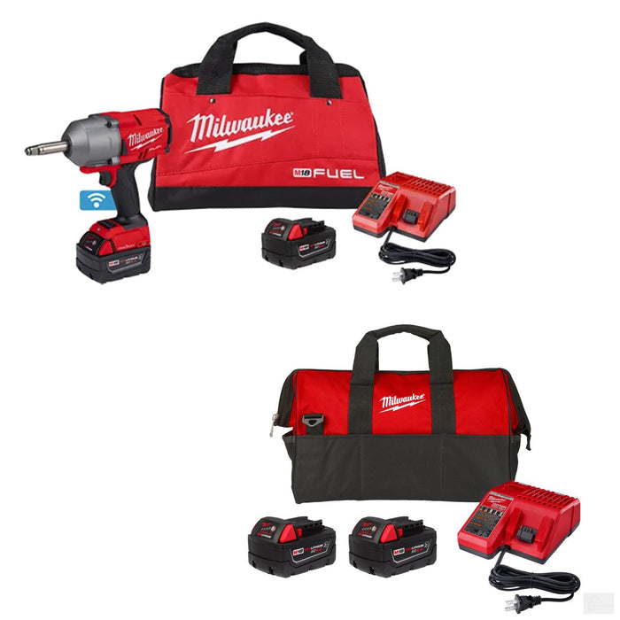 Milwaukee M18 FUEL Ext. Anvil Controlled Torque Impact Wrench Kit 2769-22