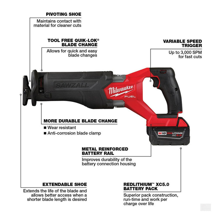 MILWAUKEE M18 FUEL™ SAWZALL® Recip Saw Kit