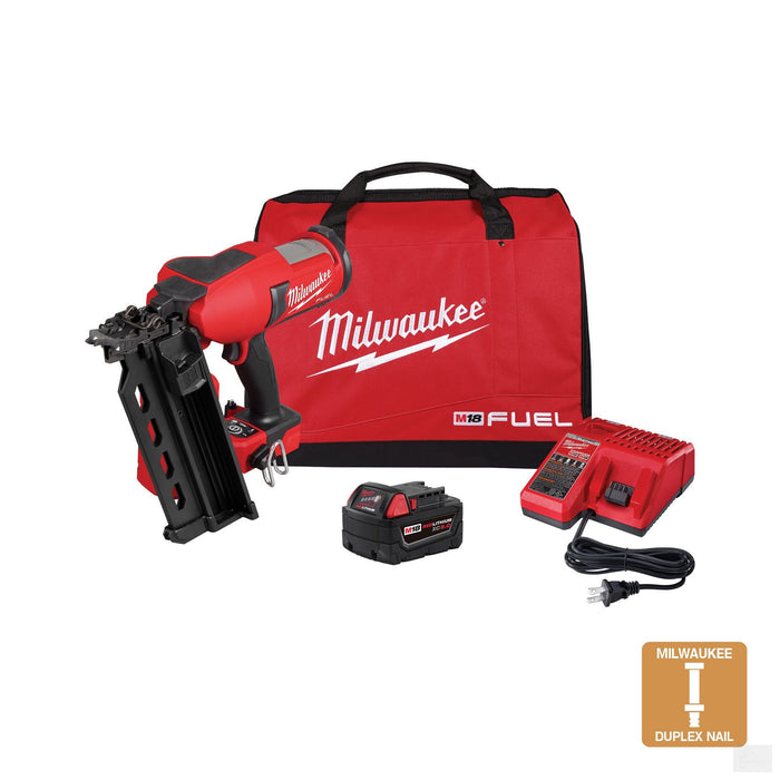 Milwaukee M18 Fuel Cordless Milwaukee Duplex Nailer 5.0Ah Kit (2844-21)