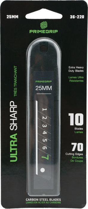 PRIMEGRIP 25 Mm Snap-off Knife Replacement Blades - 10 Pack [36-220]