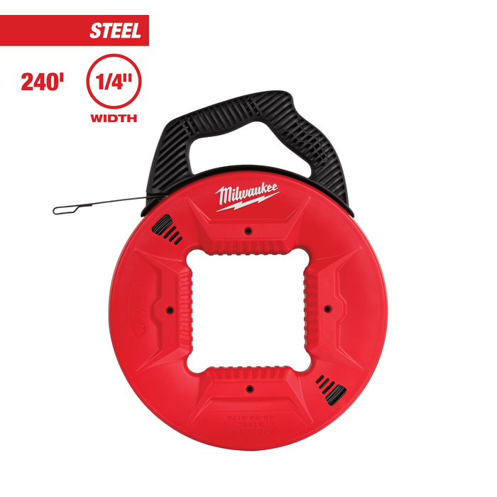 Milwaukee 240ft 1/8″ Steel Fish Tape ( 48‐22‐4178)