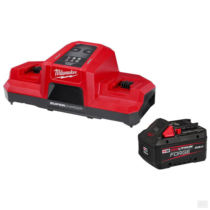 Milwaukee M18™ Dual Bay Super Charger Starter Kit with 2 XC 6.0 FORGE™ Batteries (48-59-1866)