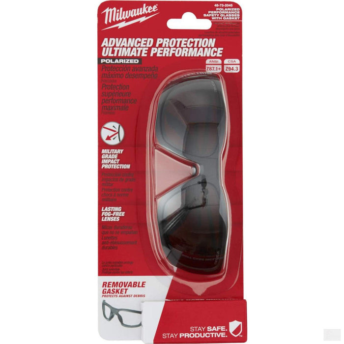 Milwaukee 48-73-2045 Safety Glasses Polarized W/ Gasket