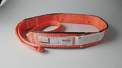 Lifting Straps, Polyester Web Sling 3" x 6Ft - Type 3 - Double Ply - Hi-Viz Reflective