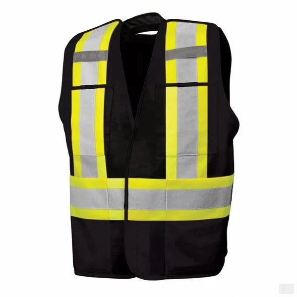 Degil Reflex Black Traffic Vest, One Size