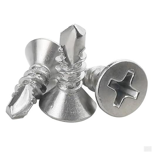 #6 x 1/2" Sheet Metal Screw Flat Head Phillips Drive Self Drilling Screws