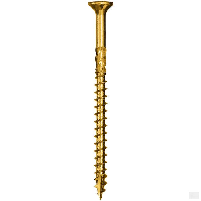 GRK R4 Multi-Purpose Screws in Bronze Climatek-Coated Steel 12/14 x 8-in with Flat Head and Star Drive - Pack of 50