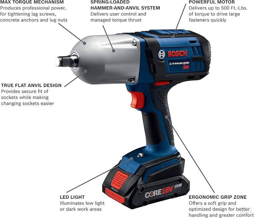 Bosch 18V High Torque Impact Wrench Model#: IWHT180B