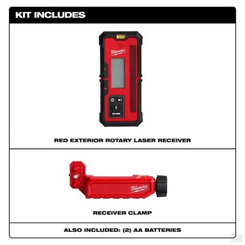 Milwaukee Red Exterior Rotary Laser Receiver