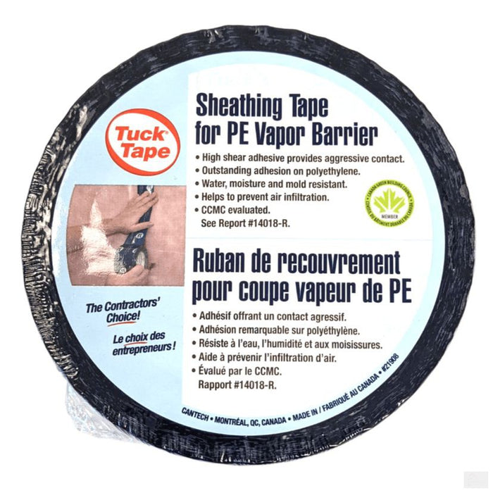 TUCK TAPE 2.4-inch x 208 ft. Blue Sheathing Tape for PE Vapour Barrier [21908]