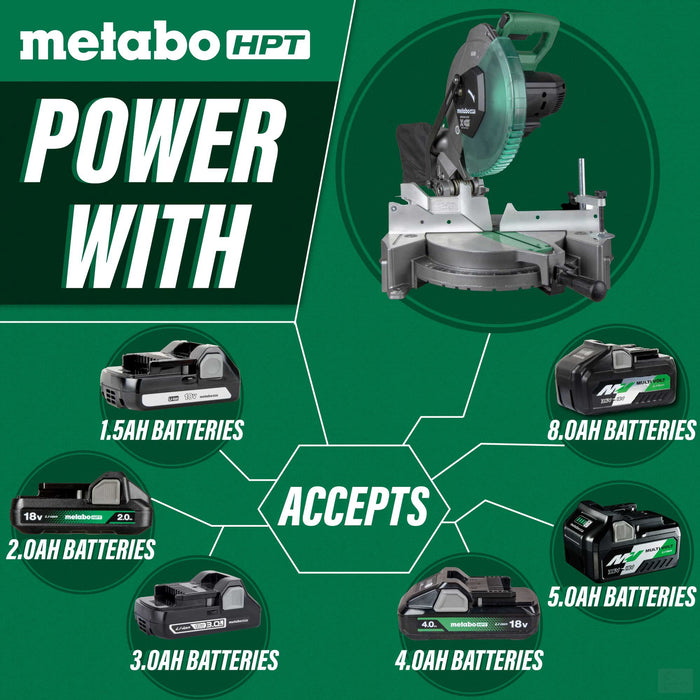 Metabo 18V MultiVolt Cordless 10 Inch Single Bevel Miter Saw (C1810DFAM)