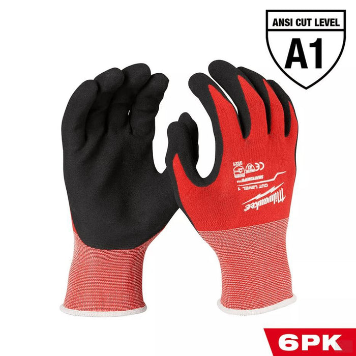 MILWAUKEE 48-22-8902P Cut 1 Nitrile Glove - 6 PK - L