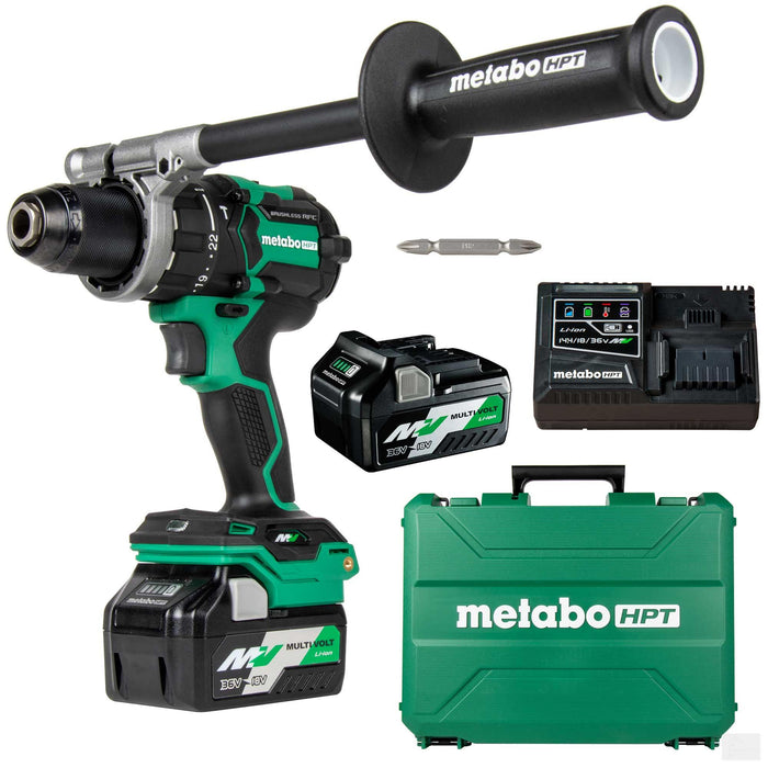Metabo MultiVolt™ 36V Brushless 1/2-in Hammer Drill Kit 4.0Ah x 2 {DV36DC}