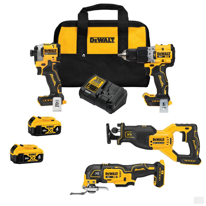 DEWALT 20V MAX Lithium-Ion Cordless Brushless 4 Tool Combo Kit (DCK4050M2)