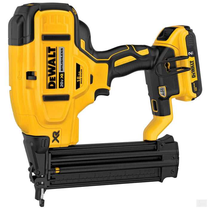 DEWALT 20V MAX Lithium-Ion 18-Gauge Cordless Brad Nailer Kit with 2Ah Battery, Charger and Bag (DCN680D1)