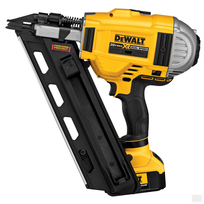 Dewalt 20V MAX* Cordless 30° Paper Collated Framing Nailer Kit Comes With Battery And Charger [DCN692M1]