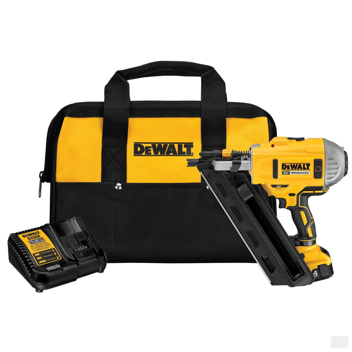 Dewalt 20V MAX* Cordless 30° Paper Collated Framing Nailer Kit Comes With Battery And Charger [DCN692M1]