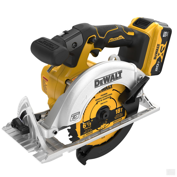 DEWALT 20V MAX Cordless 6-1/2" Circular Saw Kit with 5ah Battery (DCS565P1)