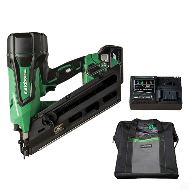 Metabo 30 Degree 36V Cordless Paper Strip Framing Nailer 2.5Ah Kit (NR3690DC)
