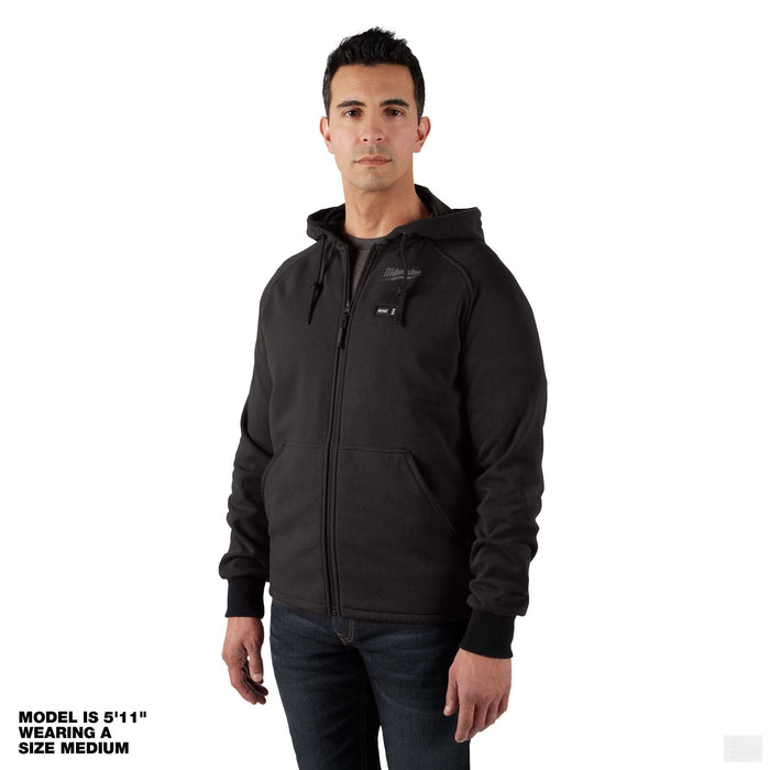 Milwaukee Tool Men's M12 12-Volt Lithium-Ion Cordless Black Heated Jacket Hoodie (Jacket Only) {306B-20S}