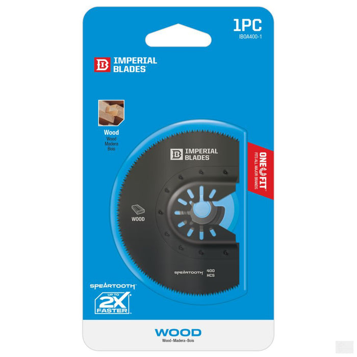 Imperial Blades One Fit™ 3-1/2" Speartooth Fast Cut Wood Segment Blade, 1PC [IBOA400-1]