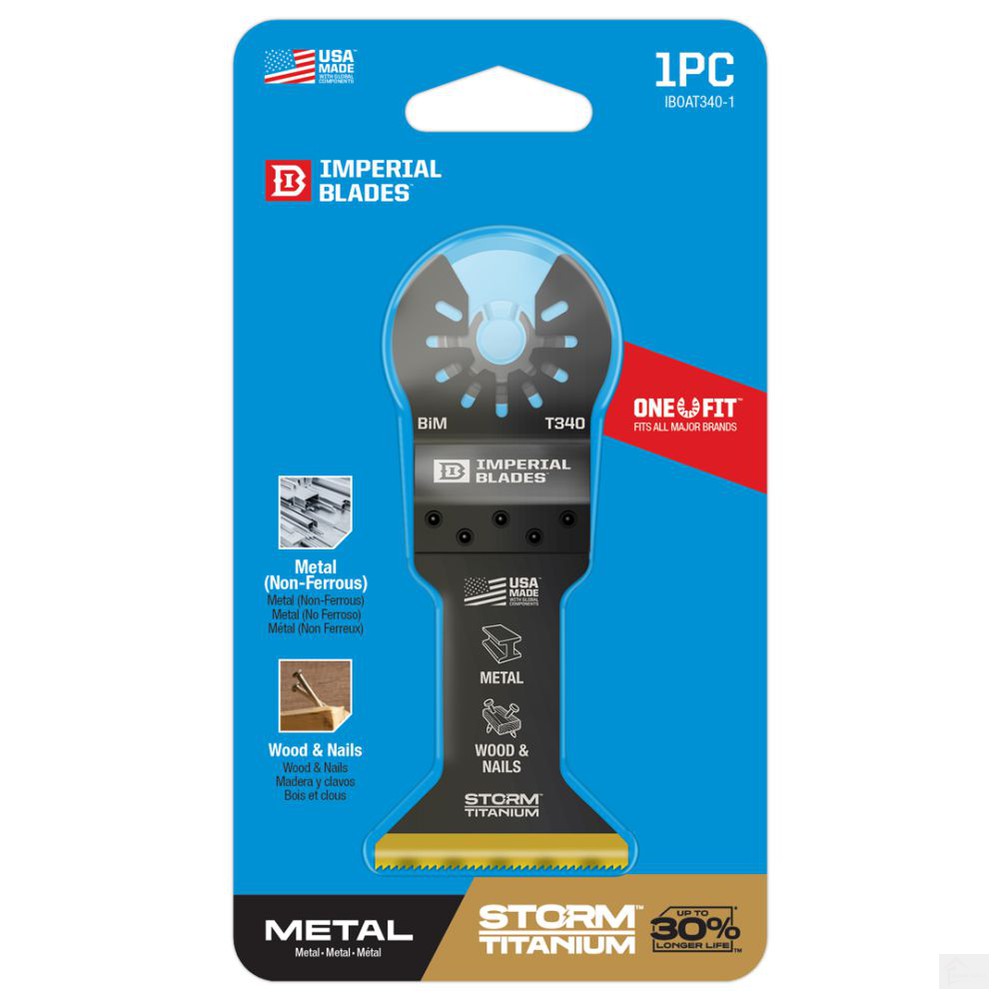 Imperial Blades One Fit 1-3/4in Multi-Material Storm Titanium Metal/Wo ...