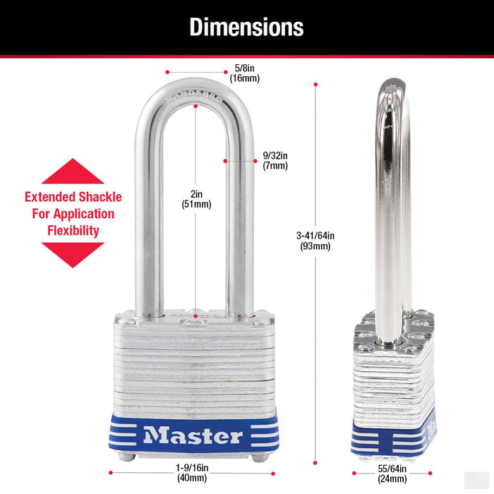 MasterLock Laminated Padlock 3DLH