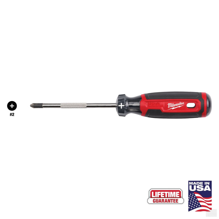 Milwaukee #2 Phillips 4" Cushion Grip Screwdriver (MT202)