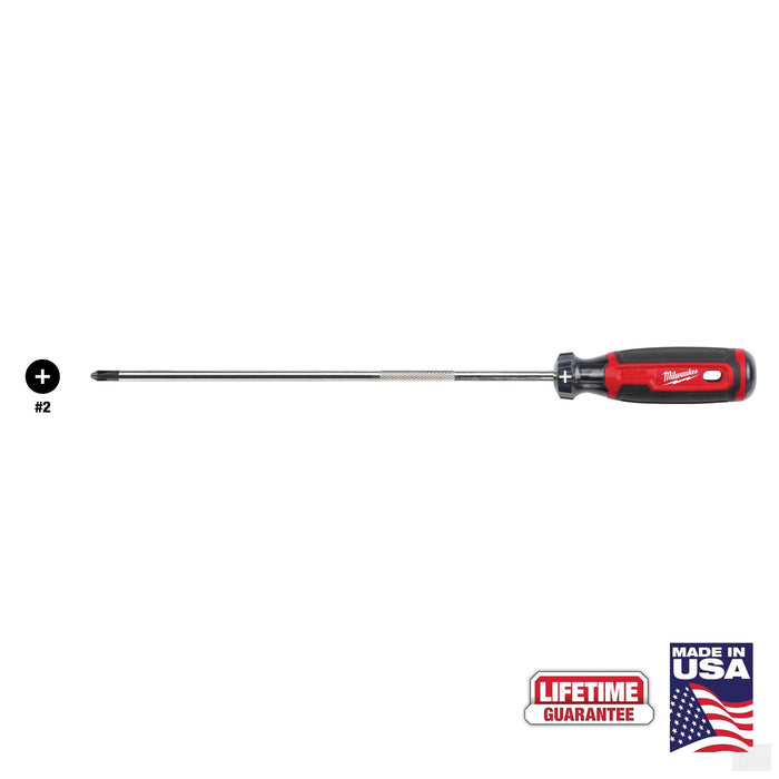 Milwaukee #2 Phillips 10" Cushion Grip Screwdriver (MT204)