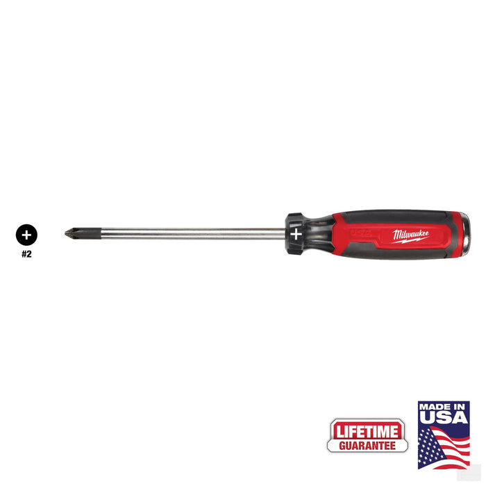 Milwaukee #2 Phillips 6" Cushion Grip Demolition Screwdriver (MT205)