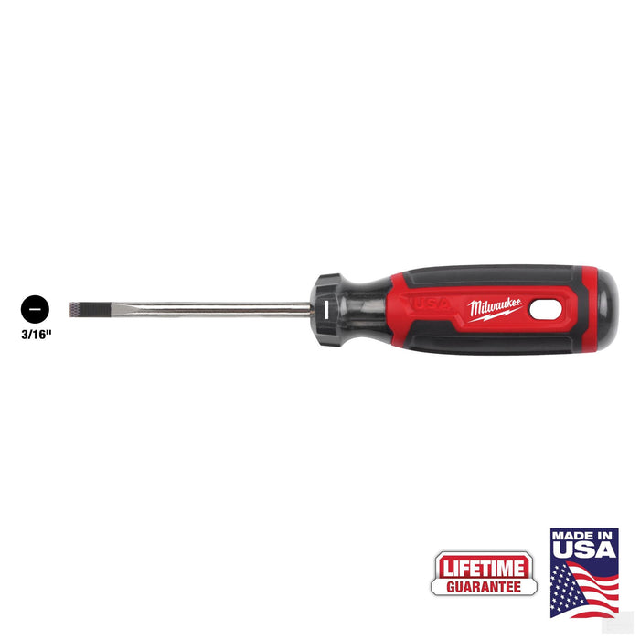 Milwaukee 3/16" Cabinet 3" Cushion Grip Screwdriver (MT211)