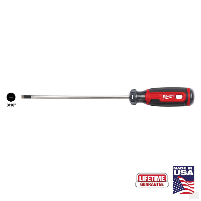 Milwaukee 3/16" Cabinet 6" Cushion Grip Screwdriver (MT212)