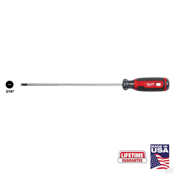 Milwaukee 3/16" Cabinet 8" Cushion Grip Screwdriver (MT213)