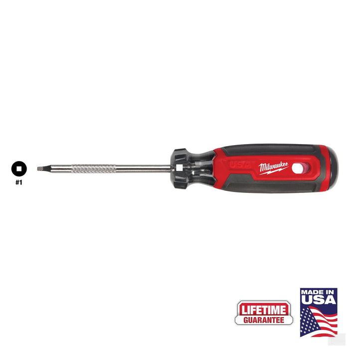 Milwaukee #1 Square 3" Cushion Grip Screwdriver (MT217)