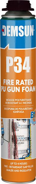 Demsun Fire Rated Pu Gun Foam P34 750ml