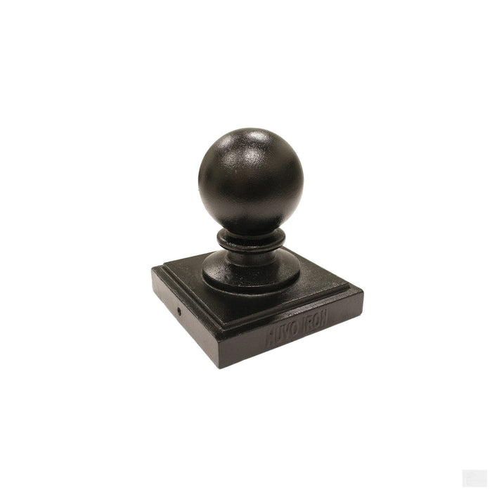 Nuvo Iron 6″ x 6″ Black Aluminum Ornamental Ball Post Cap