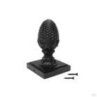 Nuvo Iron 6″ x 6″ Black Aluminum Ornamental Pineapple Post Cap