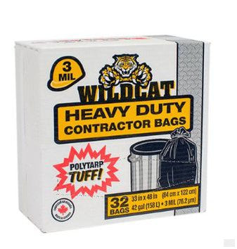 Wildcat Construction Grade Garbage Bags (32 bags) 84cm x 122cm (240318)