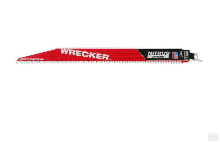 MILWAUKEE 12 in. 6 TPI WRECKER Nitrus Carbide Teeth Multi-Material SAWZALL Reciprocating Saw Blade (3-Pk) (48-00-5373)