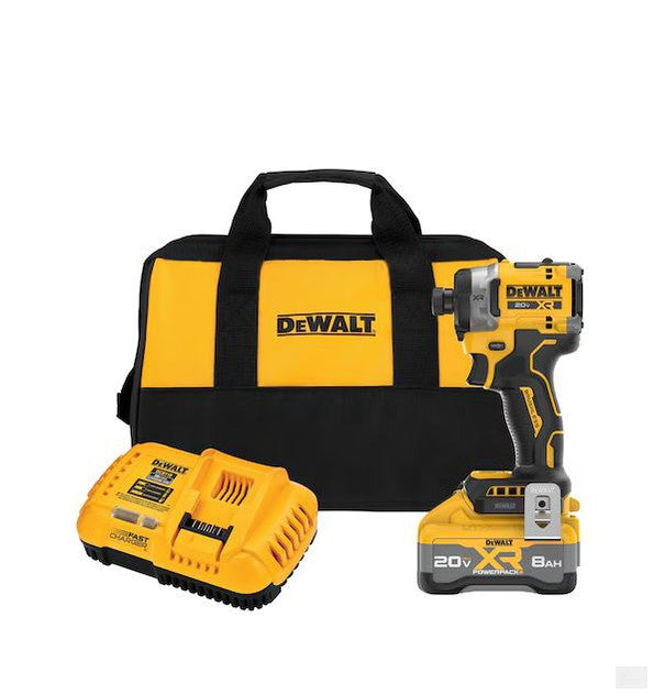 DEWALT 20V MAX* XR® Brushless Cordless 3-Speed High Torque 1/4 in. Impact Driver Kit with XR POWERPACK [DCF860WW1]