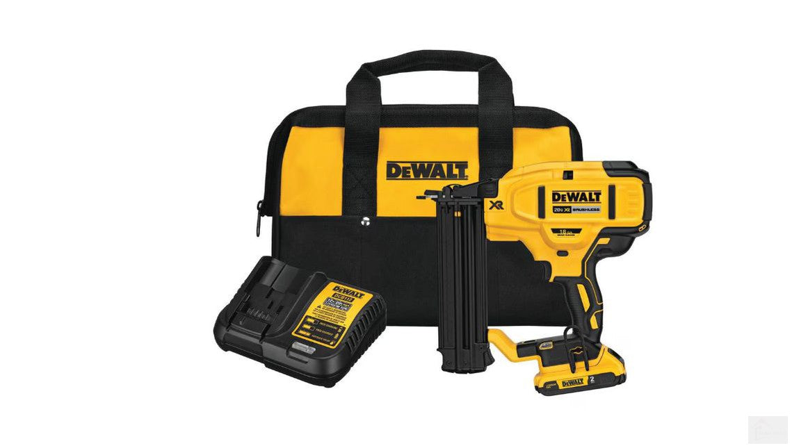 DEWALT 20V MAX Lithium-Ion 18-Gauge Cordless Brad Nailer Kit with 2Ah Battery, Charger and Bag (DCN680D1)