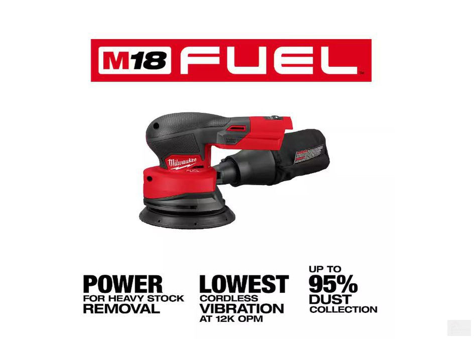 Milwaukee M18 Lithium-Ion Brushless Cordless FUEL 5 in. Random Orbit Sander (Tool-Only) {2837-20}