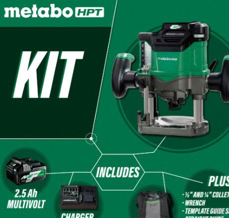 Metabo 36V Cordless Variable Speed Plunge Router {M3612DA}