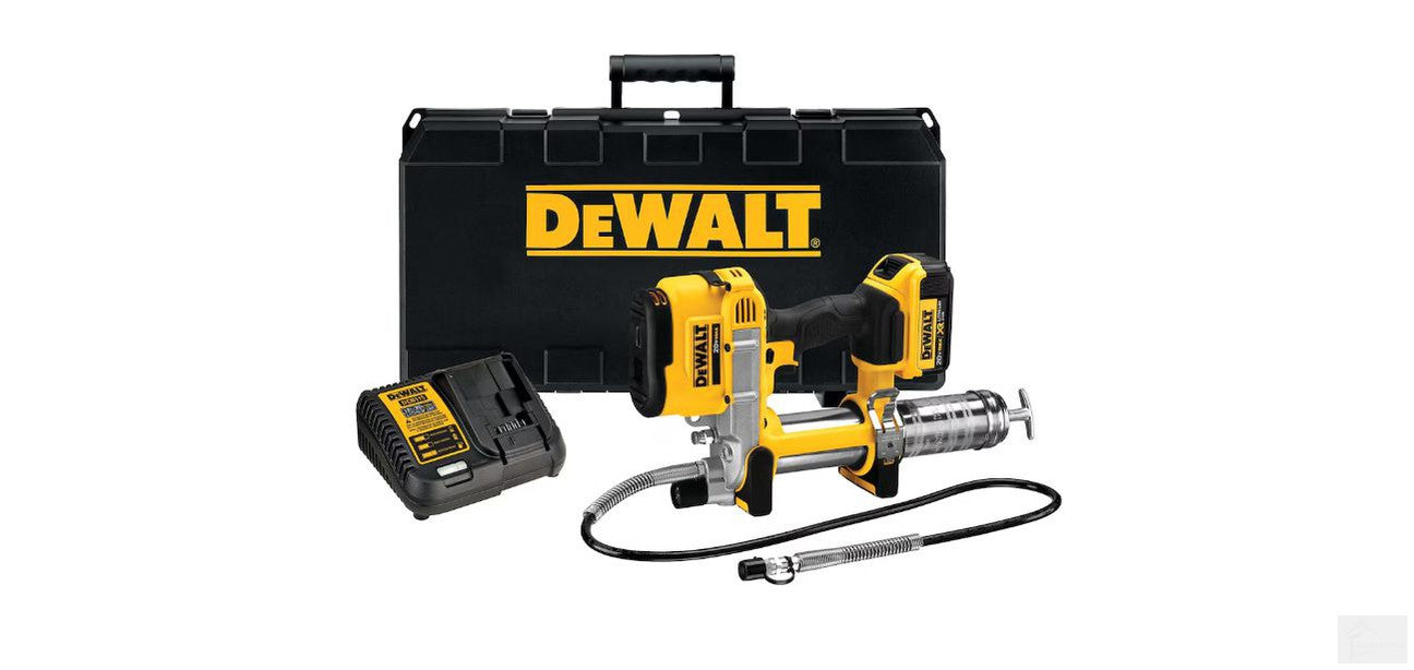 DEWALT 20V MAX Lithium-Ion Cordless Grease Gun Kit with 4Ah Battery, Charger and Case (DCGG571M1)