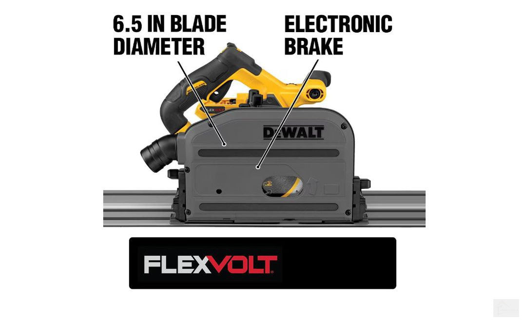 DEWALT 60V MAX FLEXVOLT Lithium-Ion Cordless Brushless 6-1/2-inch Tracksaw (Tool-Only) {DCS520B}