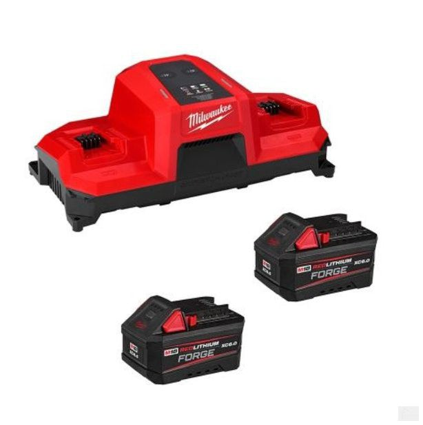 Milwaukee M18™ Dual Bay Super Charger Starter Kit with 2 XC 6.0 FORGE™ Batteries (48-59-1866)