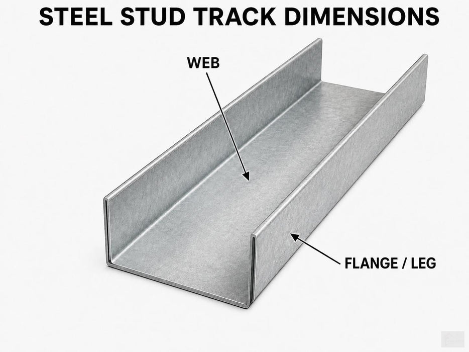 25G Steel Structural Track 1-1/4" Flange 2-1/2" (64 mm)